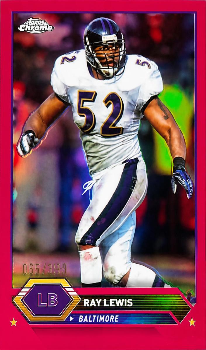 2023 Topps Composite Football Magenta Refractor Ray Lewis #20 PSA 8.5