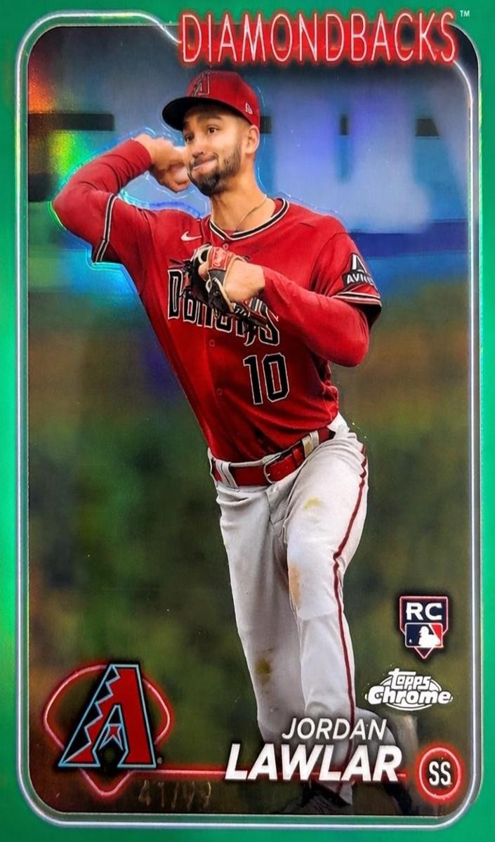 2024 Topps Chrome Baseball Green Jordan Lawlar #229