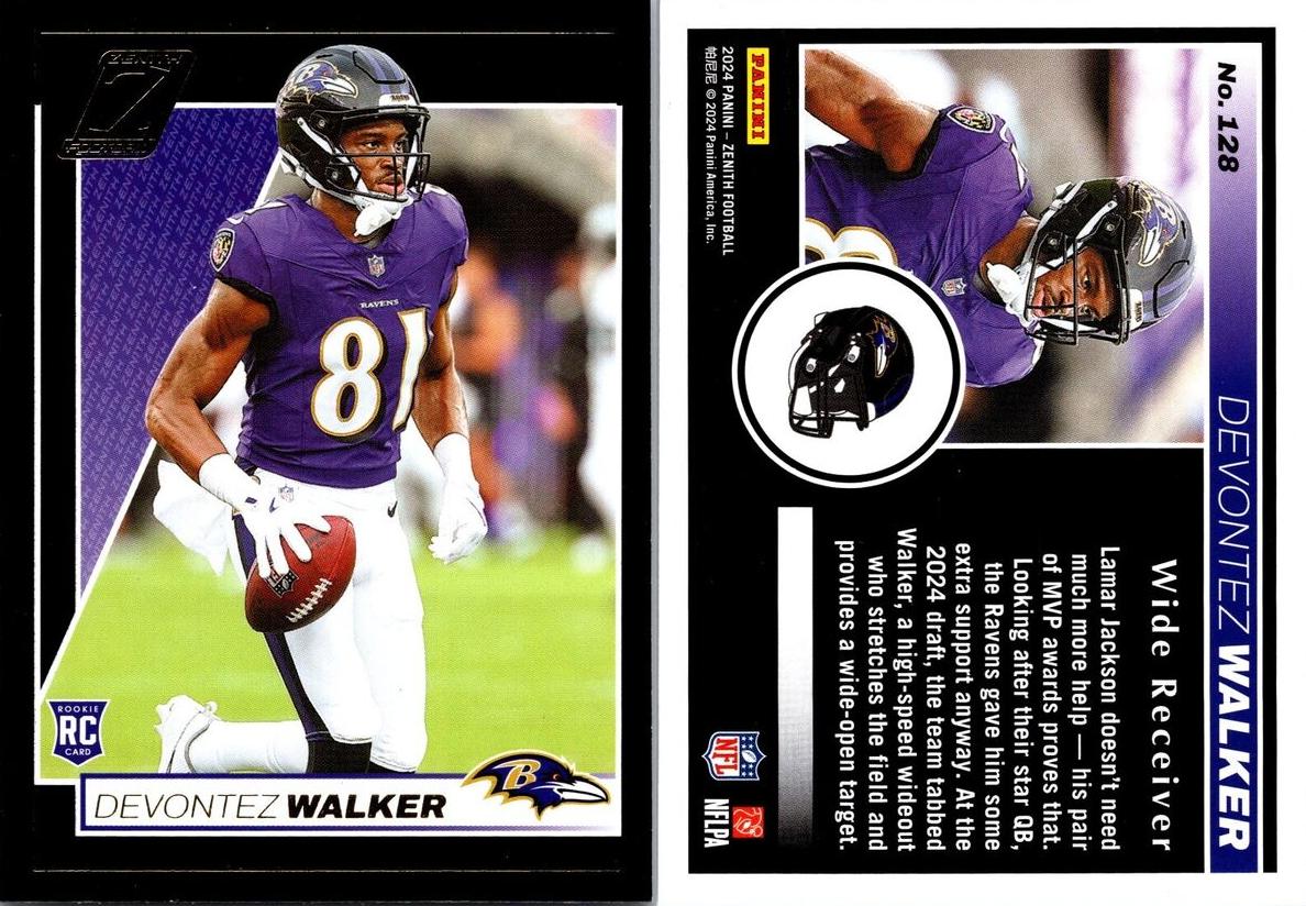 2024 Panini Zenith Football Hobby Devontez Walker #128