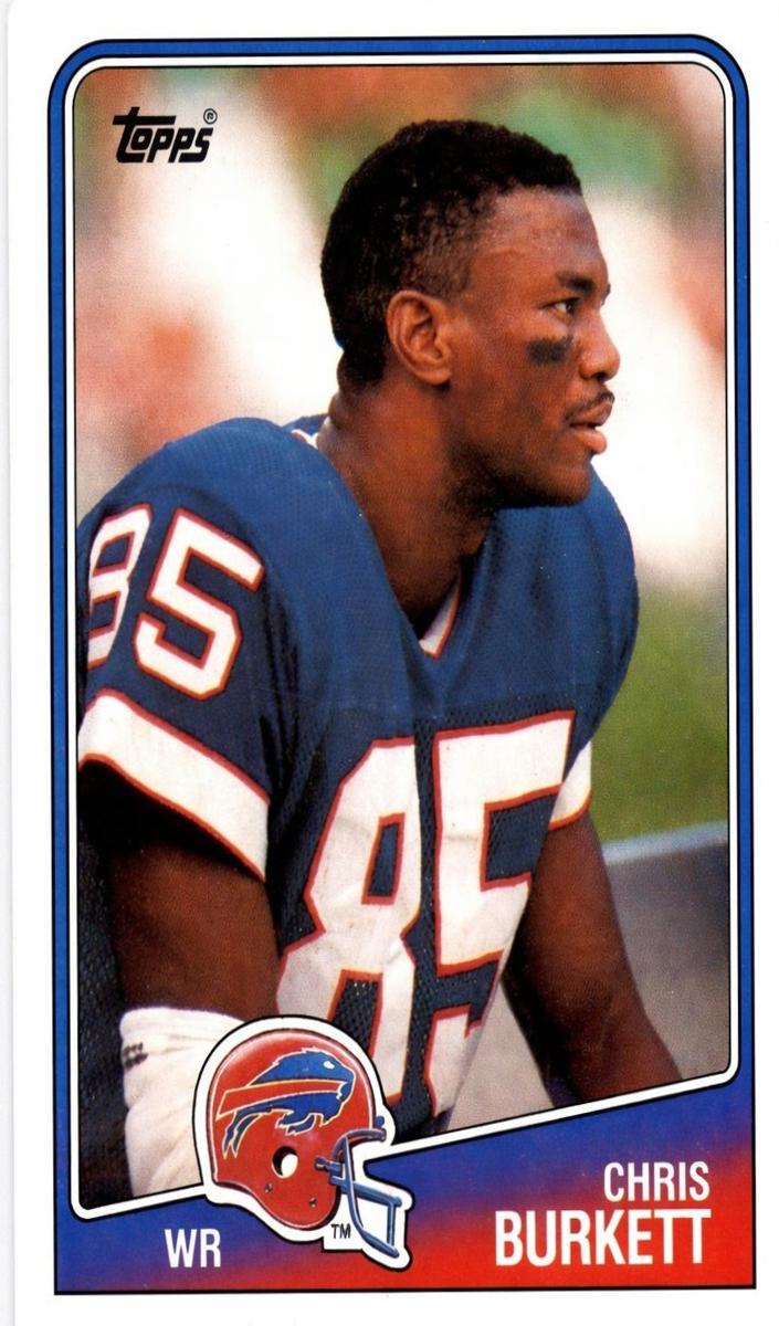 1988 Topps Football Chris Burkett #225 PSA 8