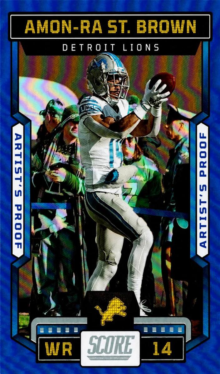 2023 Panini Score Football Artist's Proof Amon-Ra St. Brown #81 CGC 8