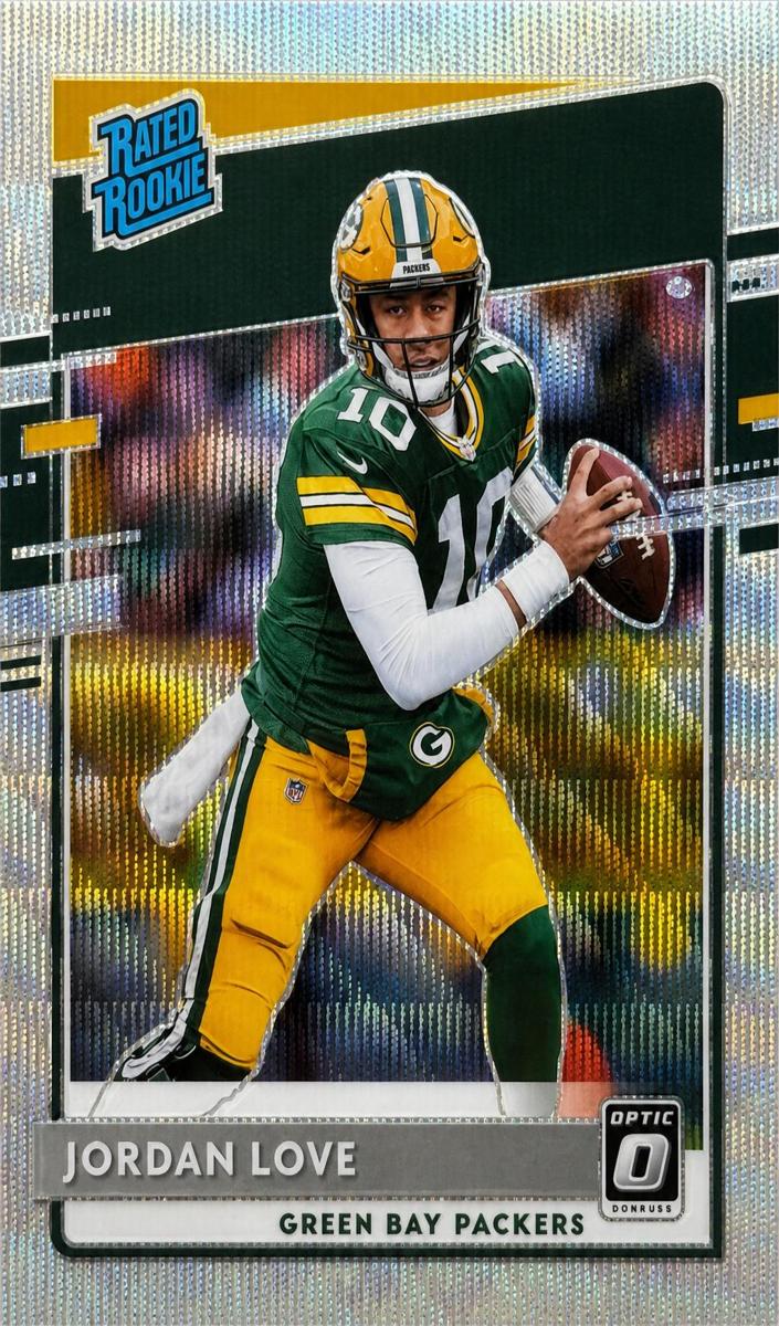 2020 Donruss Optic Football Wave Jordan Love #154 PSA 10