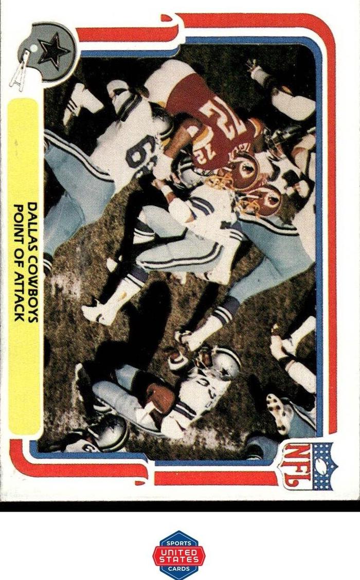 1980 Fleer Football Team Action #13 PSA 8