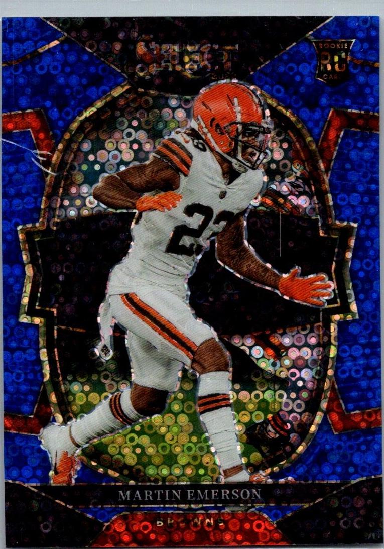 2022 Panini Select Football Blue Disco Prizm Martin Emerson #69