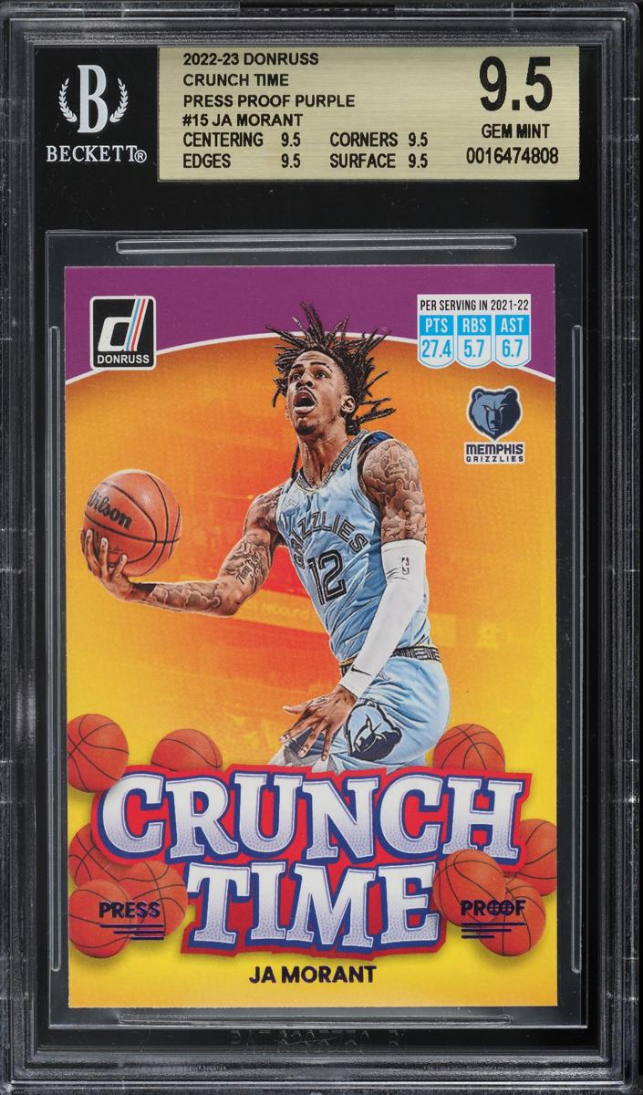 2022 Panini Donruss Basketball Press Proof Purple Ja Morant #15 BGS 9