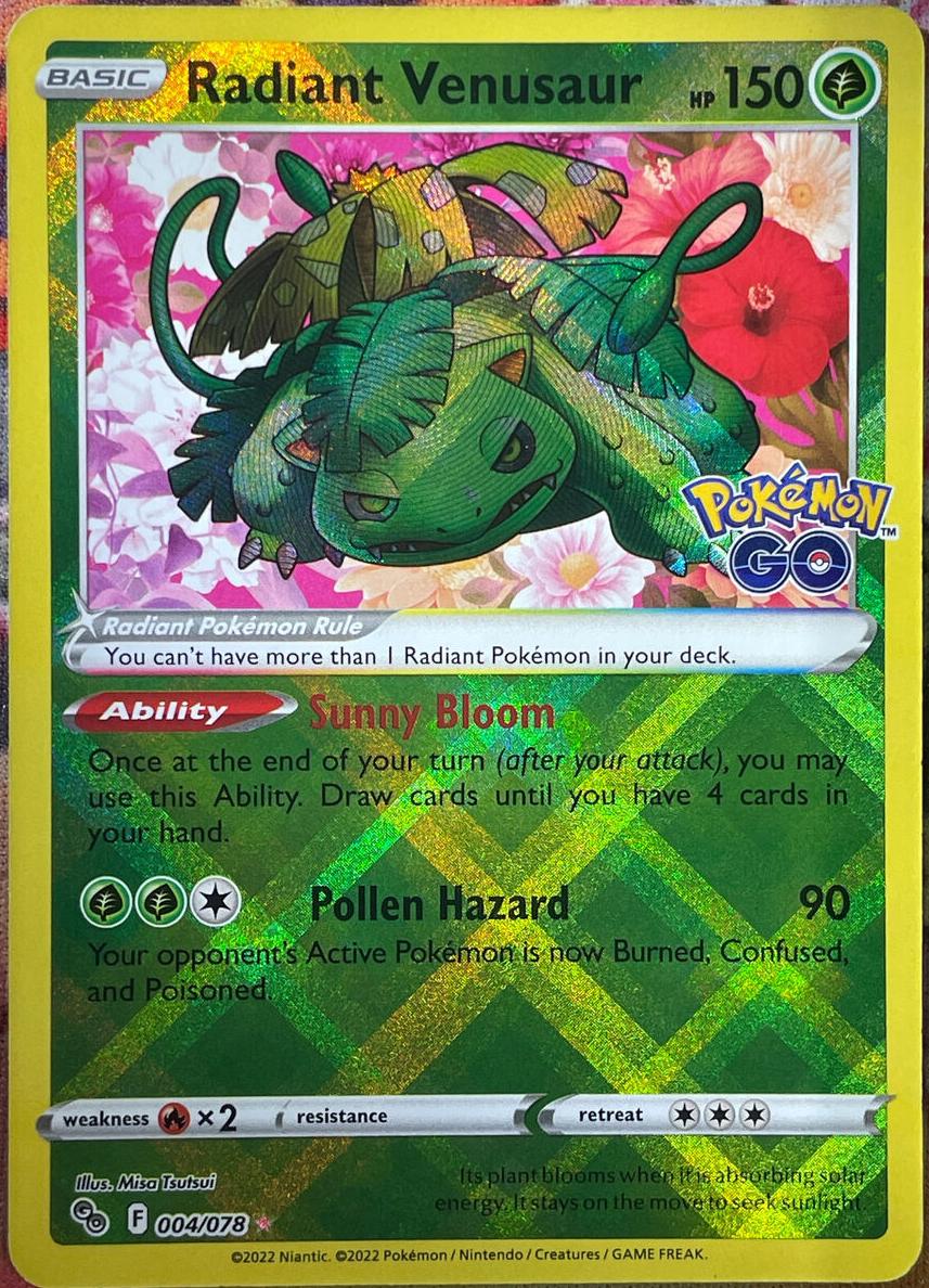 2022 Pokemon Go Radiant Venusaur #4 PSA 9