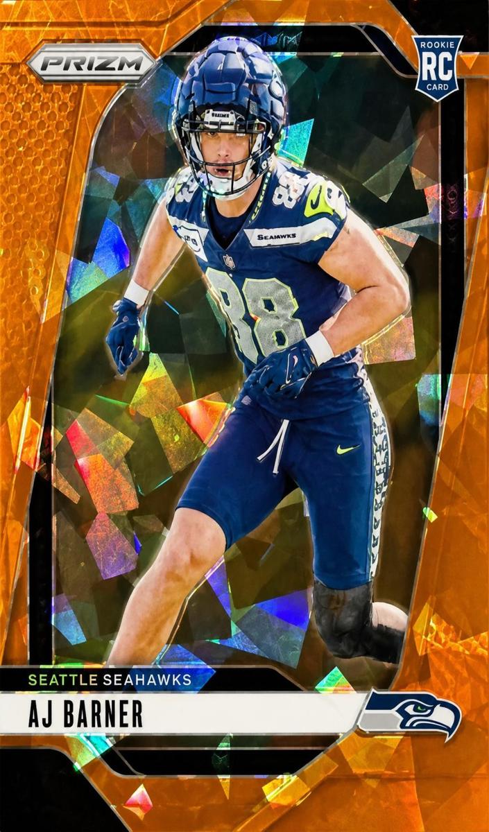 2024 Panini Prizm Football Orange Ice AJ Barner #304
