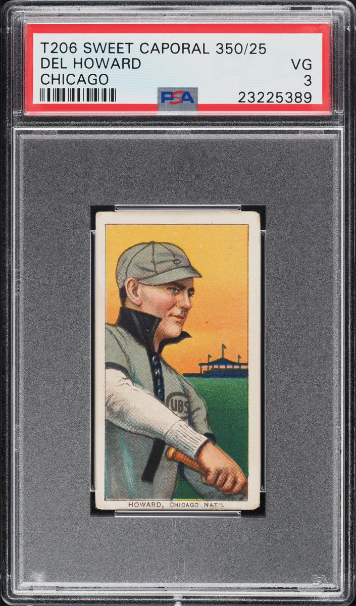 1909-11 T206 Baseball Del Howard #NNO PSA 3