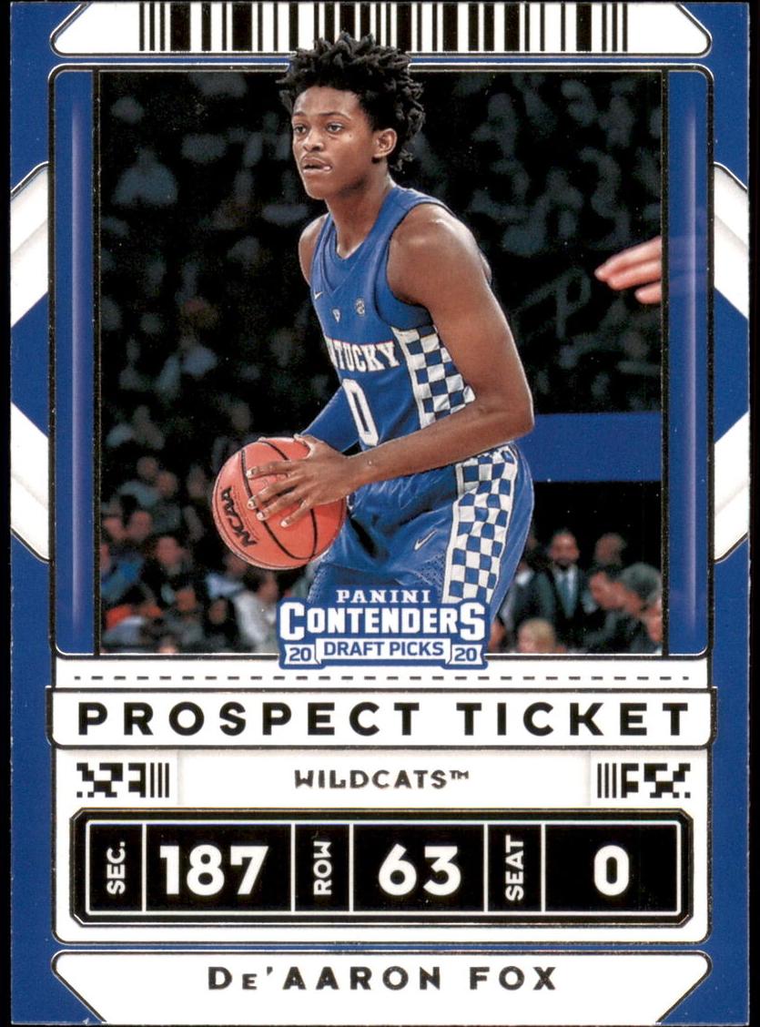 2020 Panini Contenders Draft Picks Basketball De'Aaron Fox #22