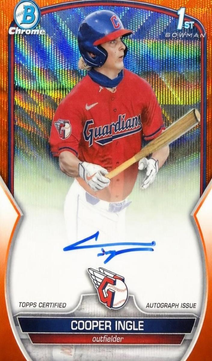 2023 Bowman Draft Chrome Baseball Orange Wave Cooper Ingle #CDA-CI PSA 9
