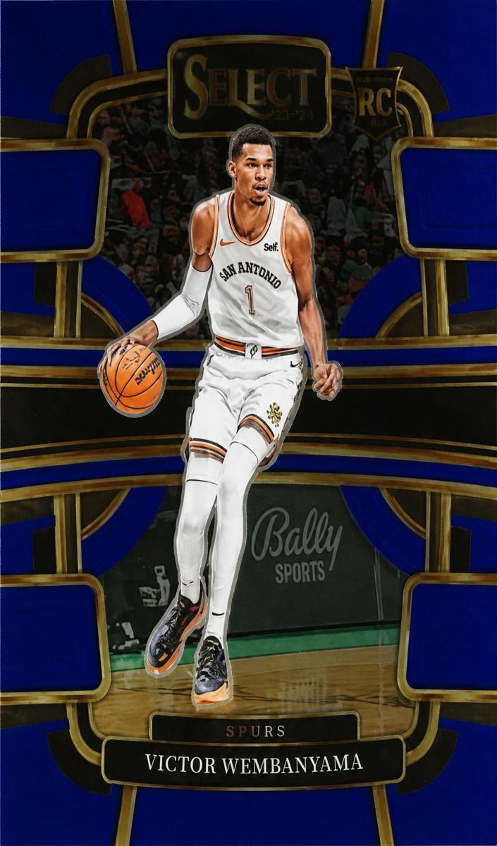 2023 Panini Select Basketball Blue Tectonic Victor Wembanyama #87