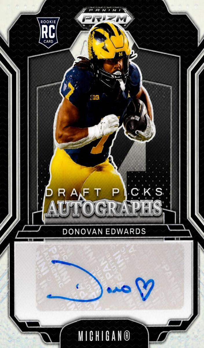 2025 Panini Prizm Draft Picks Football Silver Donovan Edwards #DPA-DES