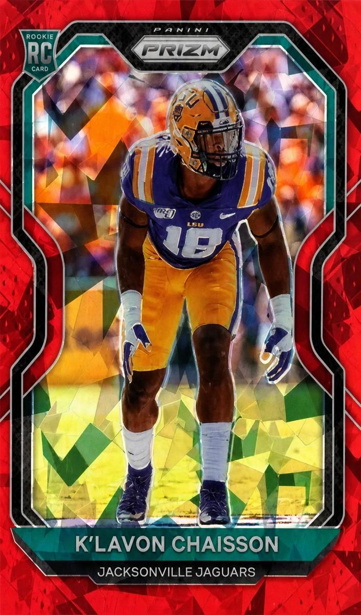 2020 Panini Prizm Football Red Ice Prizm K'Lavon Chaisson #352 PSA 9