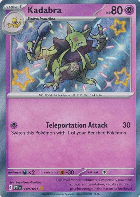 2024 Pokemon Scarlet & Violet Paldean Fates Kadabra #149 PSA 9