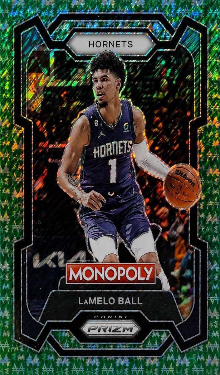 2023 Panini Prizm Monopoly Basketball Green Millionaire Shimmer LaMelo Ball #13 PSA 10