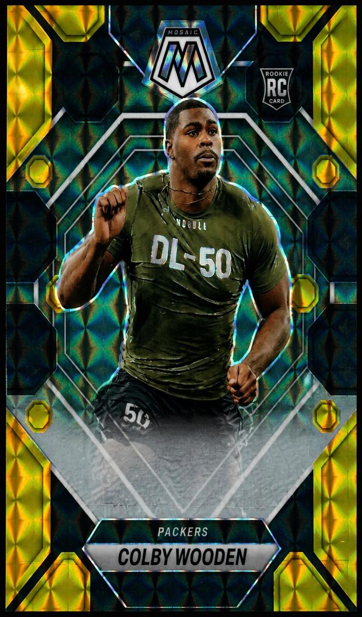 2023 Panini Mosaic Football Choice Black Gold Colby Wooden #303
