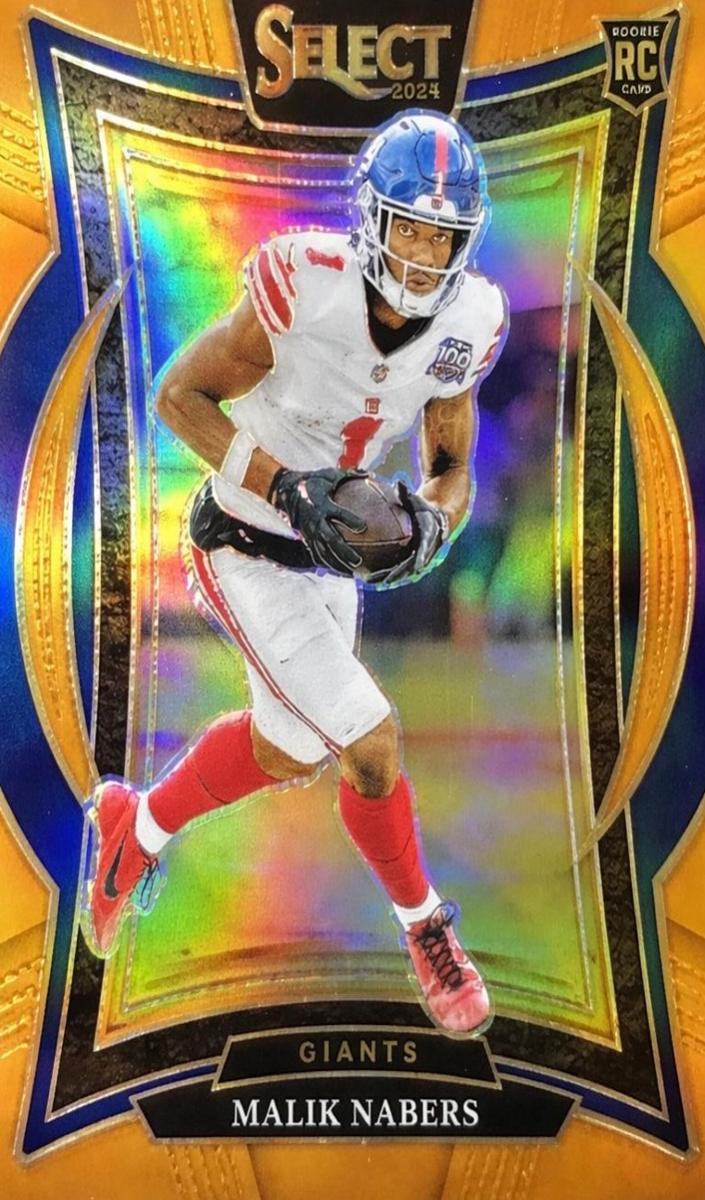 2024 Panini Select Football Orange Malik Nabers #29 PSA 9