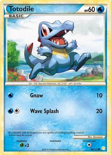2010 Pokemon HeartGold & SoulSilver Totodile #86