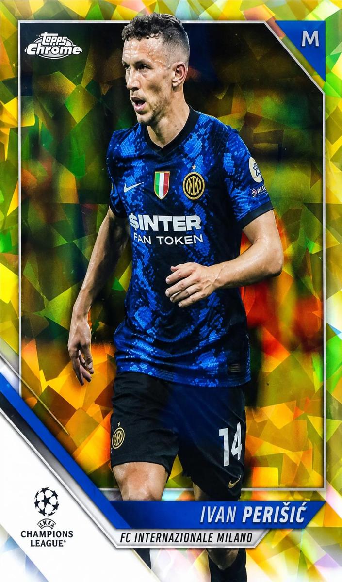 2021 Topps Chrome Sapphire UEFA Champions League Soccer Yellow Ivan Perisic #158