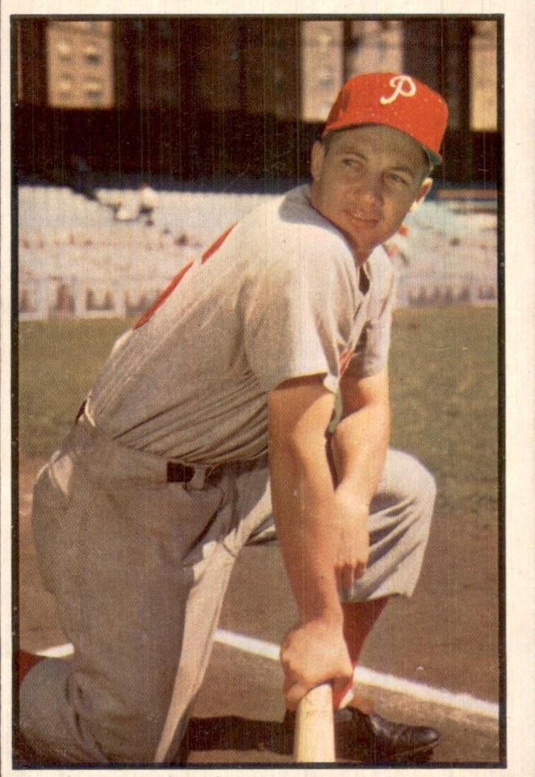 1953 Bowman Color Baseball Mel Clark #67 PSA 7