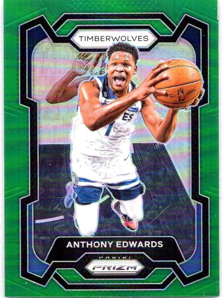 2023 Panini Prizm Basketball Green Anthony Edwards #108 PSA 6