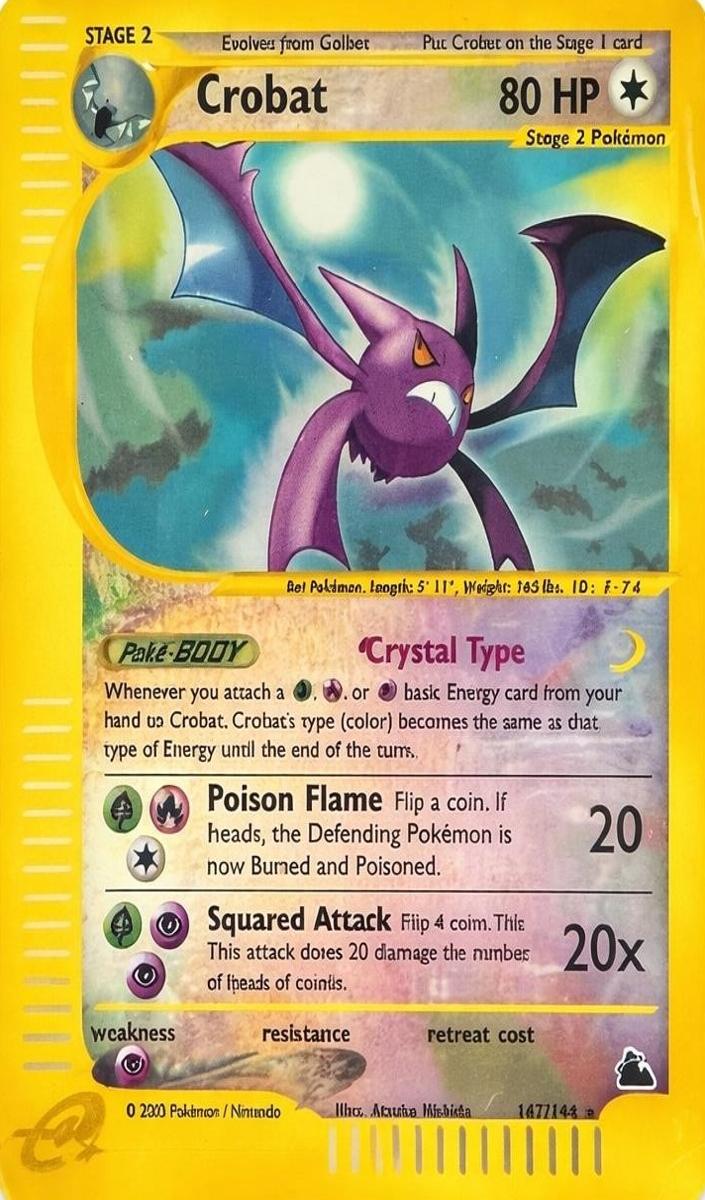 2003 Pokemon Skyridge Reverse Foil Crobat #147