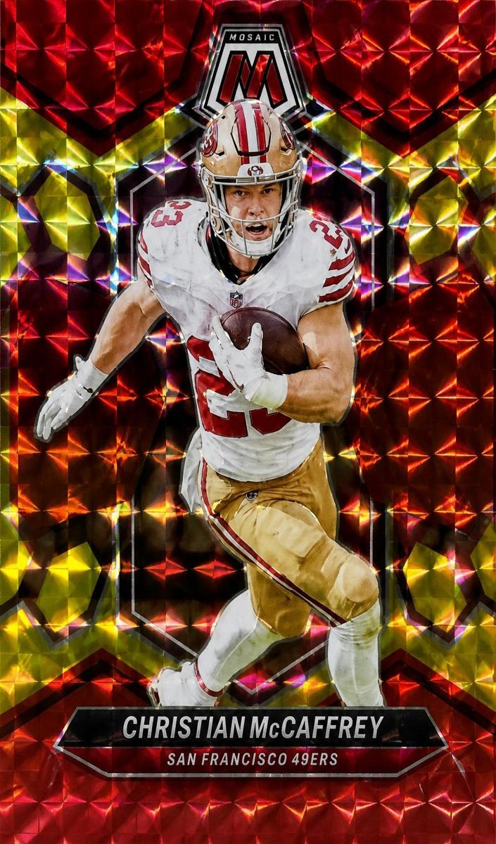 2024 Panini Mosaic Football Choice Fusion Red and Yellow Christian McCaffrey #191