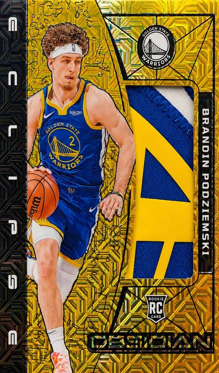 2023 Panini Obsidian Basketball Gold Flood Brandin Podziemski #EM-POD