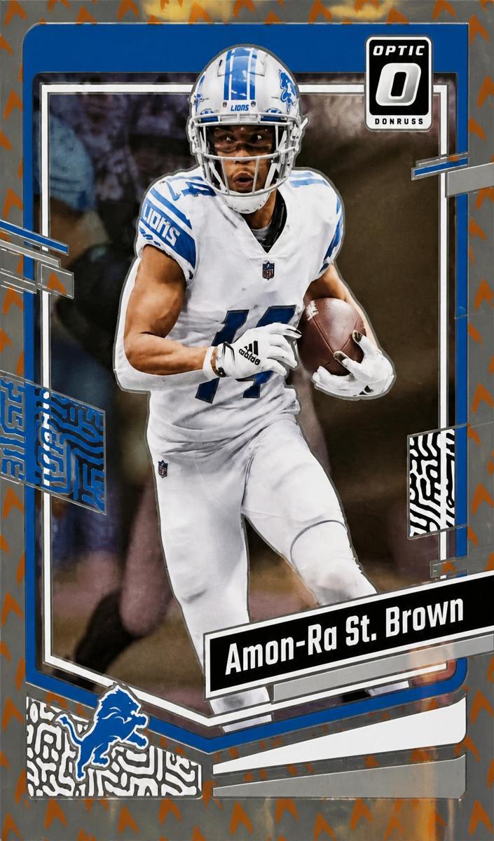 2023 Donruss Optic Football Fire Amon-Ra St. Brown #59 PSA 9