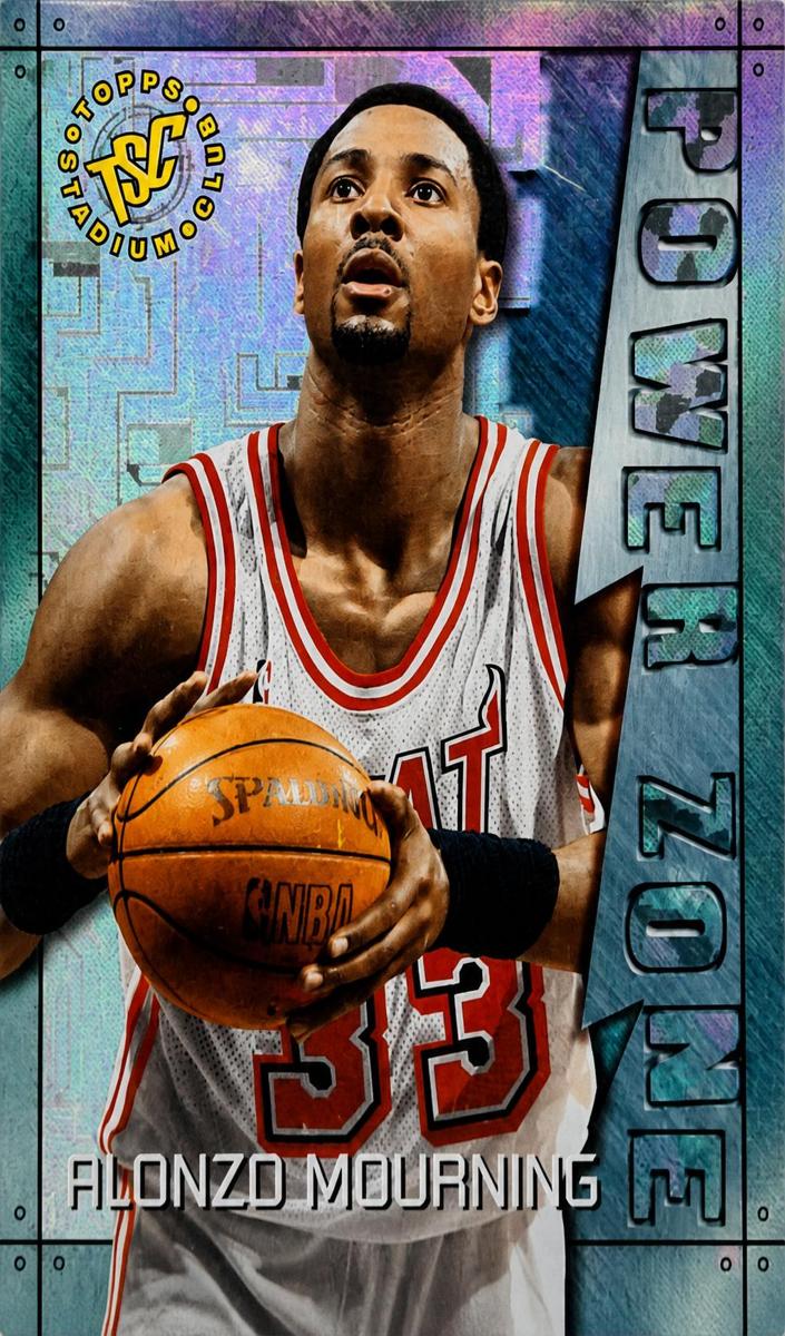 1995 Topps Stadium Club Basketball Alonzo Mourning #PZ11