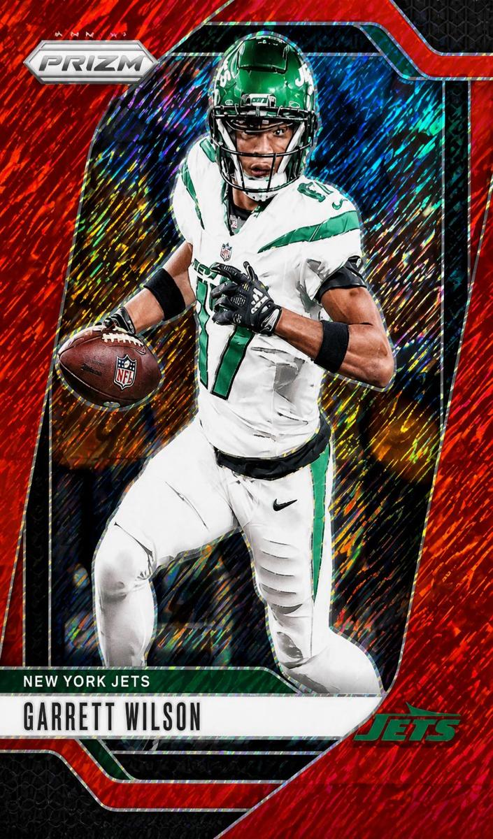 2023 Panini Prizm Football Red Shimmer Garrett Wilson #233 PSA 10