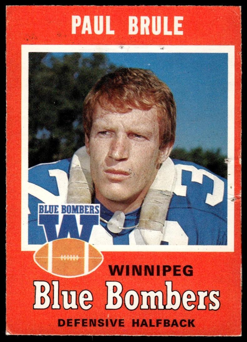 1971 O-Pee-Chee CFL Football Paul Brule #18