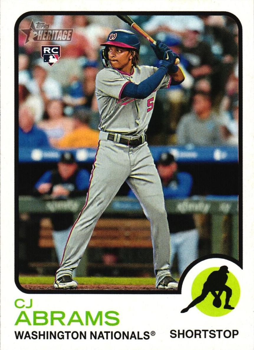 2022 Topps Heritage Baseball CJ Abrams #501 PSA 9