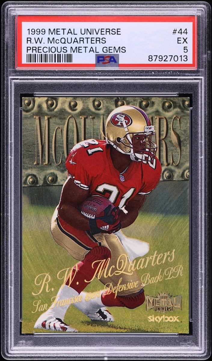 1999 Skybox Metal Universe Football Precious Metal Gems R.W. McQuarters #44