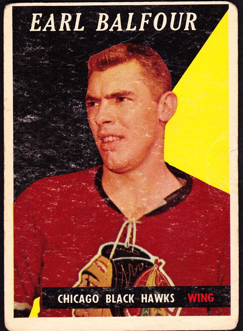 1958 Topps Hockey Earl Balfour #37 PSA 7