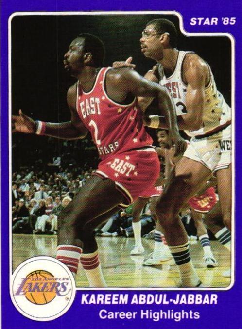 1985 Star Basketball Kareem Abdul-Jabbar #16