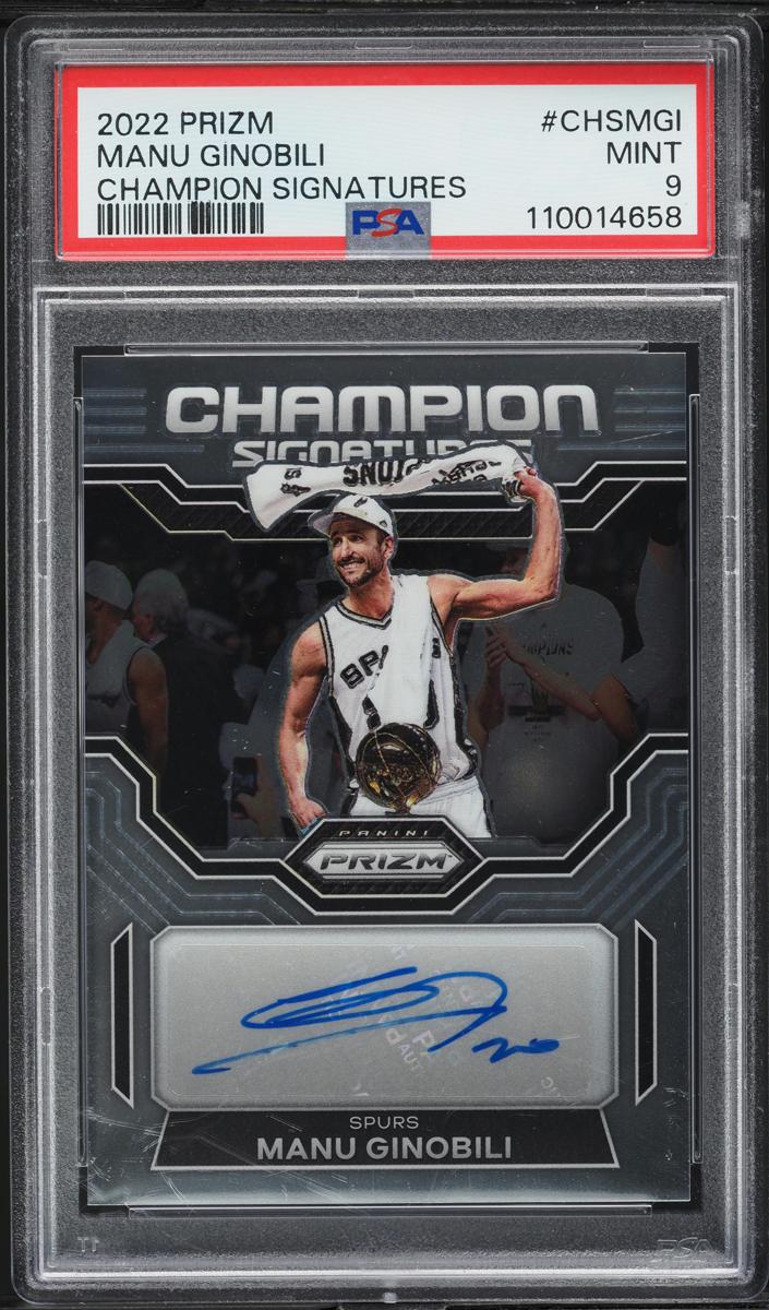 2022 Panini Prizm Basketball Manu Ginobili #CHS-MGI PSA 9