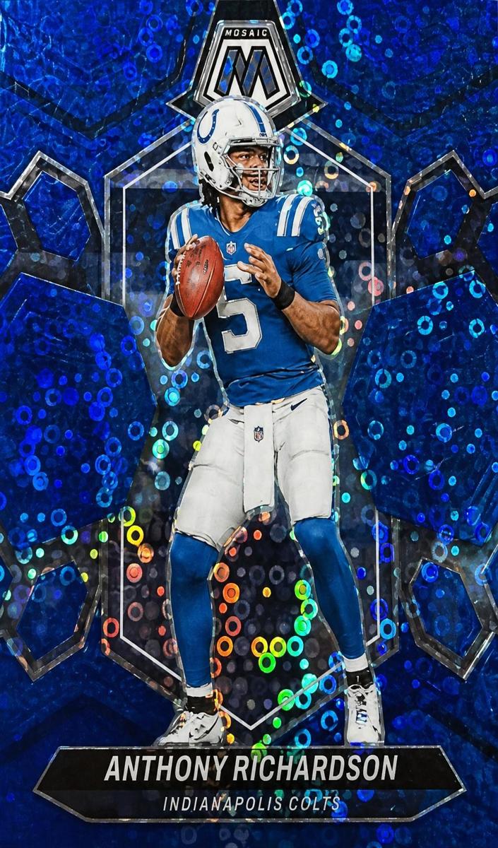 2024 Panini Mosaic Football No Huddle Blue Anthony Richardson #92
