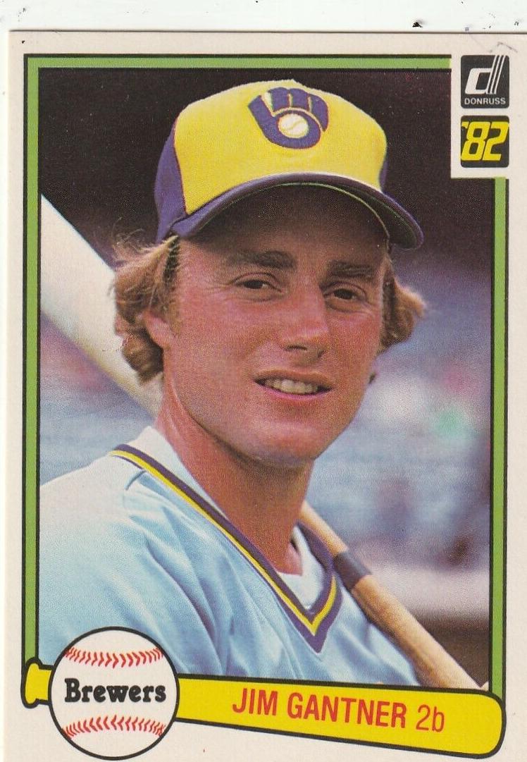 1982 Donruss Baseball Jim Gantner #406