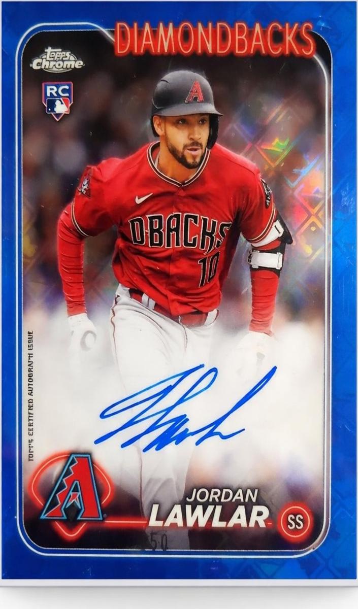 2024 Topps Chrome Logofractor Baseball Blue Jordan Lawlar #RCA-JLA