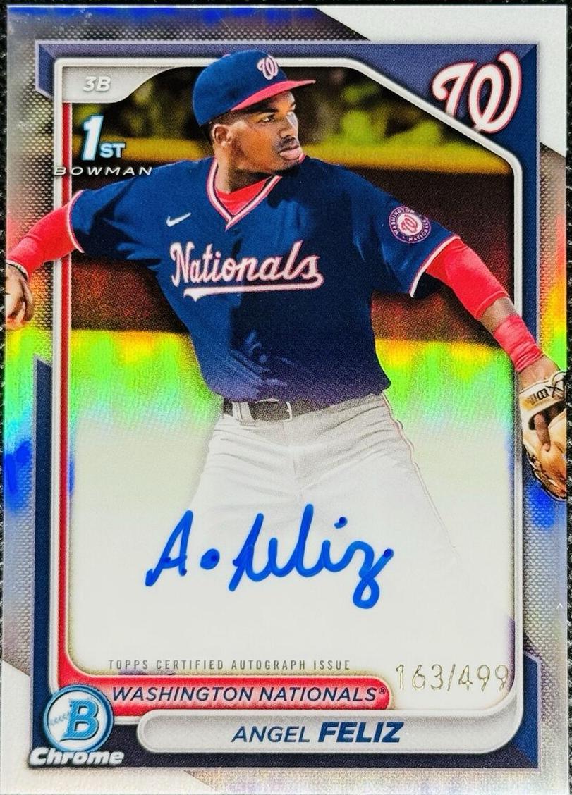 2024 Bowman Chrome Baseball Refractor Angel Feliz #CPA-AF PSA 10