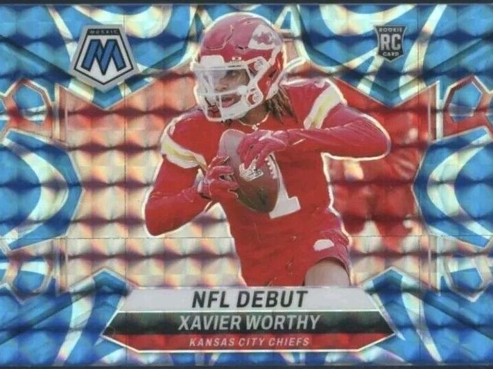 2024 Panini Mosaic Football Reactive Blue Xavier Worthy #285