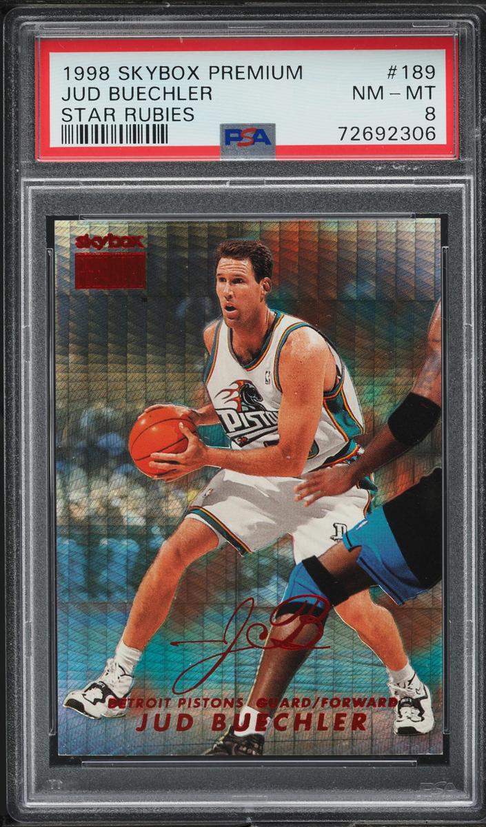 1998 Skybox Premium Basketball Star Rubies Jud Buechler #189 PSA 7.5