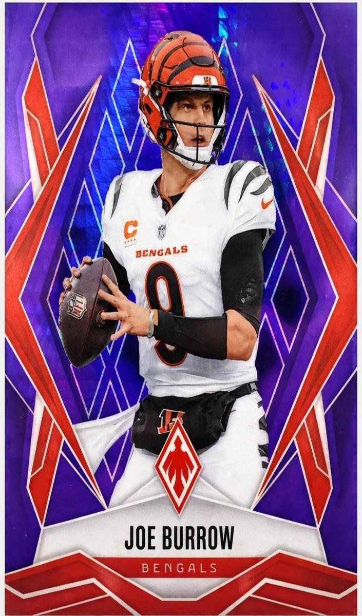 2025 Panini Phoenix Football Purple Hyper Joe Burrow #30