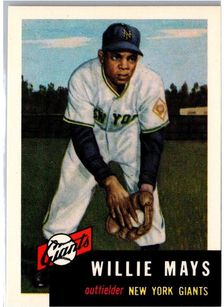 1991 Topps Archives 1953 Baseball Willie Mays #244 PSA 9