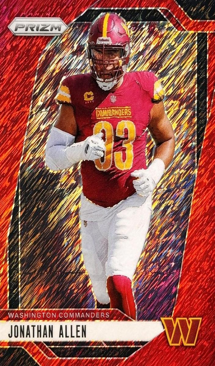 2024 Panini Prizm Football Red Shimmer Jonathan Allen #292