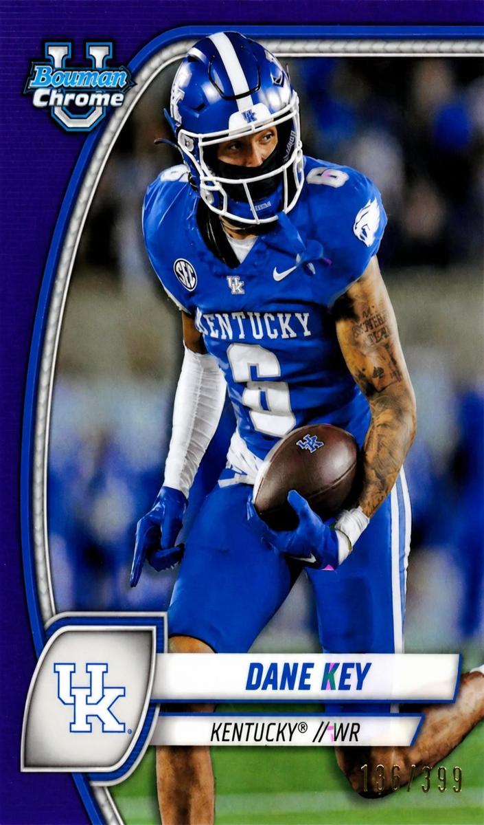 2024 Bowman Chrome University Football Purple Refractor Dane Key #50
