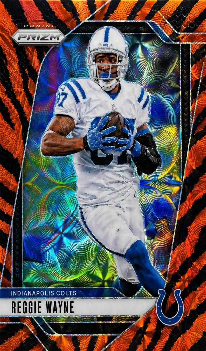 2024 Panini Prizm Football Choice Tiger Stripe Reggie Wayne #128
