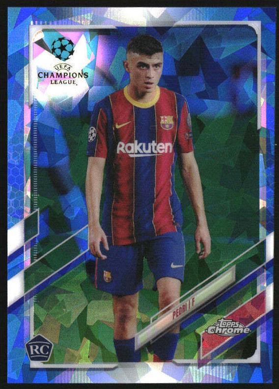 2020 Topps Chrome Sapphire UEFA Champions League Soccer Pedri #61