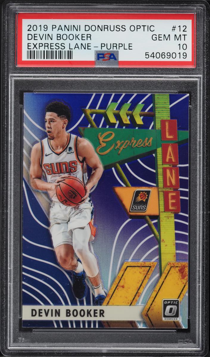 2019 Donruss Optic Basketball Purple Devin Booker #12 PSA 9